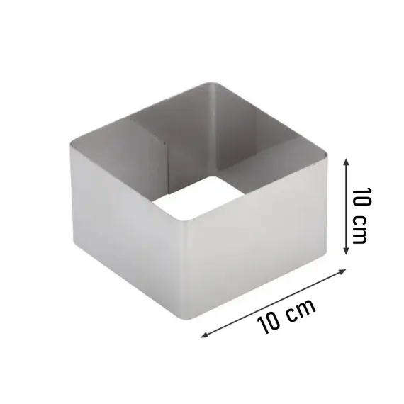 Narkalıp Kare Kek Kalıbı Çap 10 cm Derinlik 10 cm NRT-154 - صورة 2