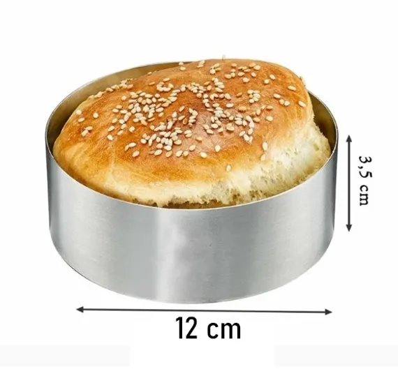 Nar kalıp Hamburger Ekmeği Pişirme Kalıbı 12 cm Derinlik 3,5 cm NRT-162 - photo 2