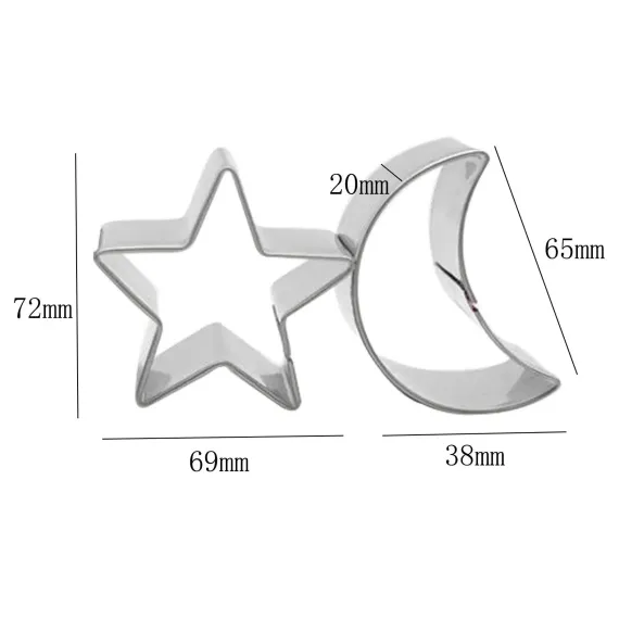 Narkalıp Moon Star Shaped Cookie Mold