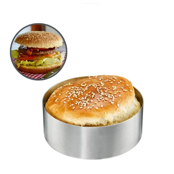 Narkalıp Hamburger Ekmeği Pişirme Kalıbı Çap 10cm Derinlik 3,5cm - fotoğraf 1