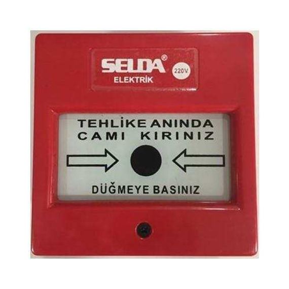 1016-220V İkaz Butonu (Kare) - صورة 1