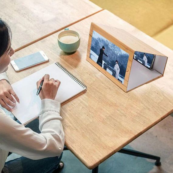 3D Cep Telefonu Ekran Büyüteci Ahşap - صورة 4