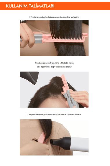 Saçlara Kolay Şekil Veren Saç Kurutma Fırçası APIEU Easy Hair Dry Brush - photo 2