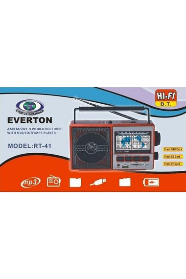 Мобільна Bluetooth радіо-колонка Everton Rt-41BT з підтримкою USB, SD, FM, 3D стерео, дерев'яний корпус для високої якості звуку - фото 2