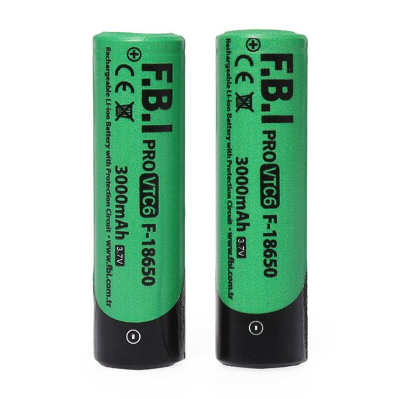 Аккумулятор F.B.I VTC6 18650 3.7V 3000mAh 30A Li-ion с футляром для переноски, комплект из 2 штук