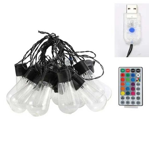 Сонячний світильник на вулицю 4.5м з 10 RGB LED MZ3-006