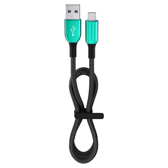 Кабель для швидкої зарядки 12 Вт 2.4A USB-A на Lightning 1.2M зелений FC35