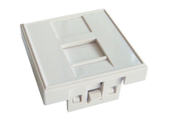 Socket Module for Plugging Keystone Jack, 1 Port, Louvered, 45 x 45