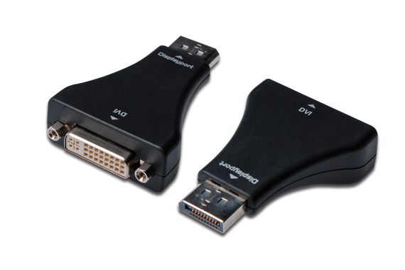 Адаптер DisplayPort (DP) к DVI-I, мужской DP - женский DVI-I (24+5), поддержка разрешения QXGA, простое подключение и использование