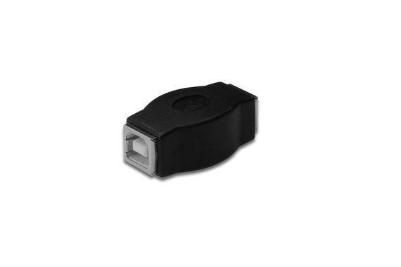 Адаптер USB B жіночий - USB B жіночий, сумісний з USB 2.0, нікелеве покриття, чорний