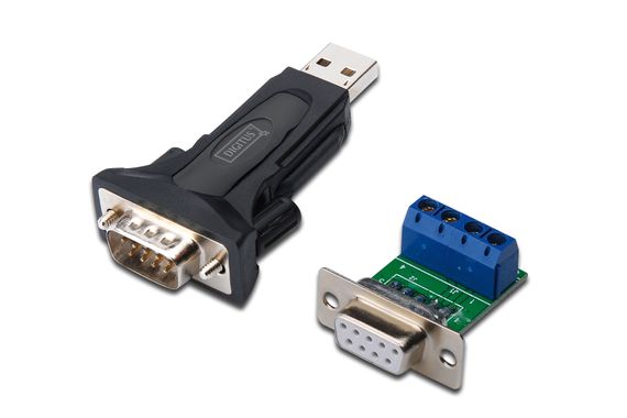 USB адаптер Digitus USB мужской <-> RS-485 (клемма) с 80 см USB-кабелем для подключения последовательных устройств