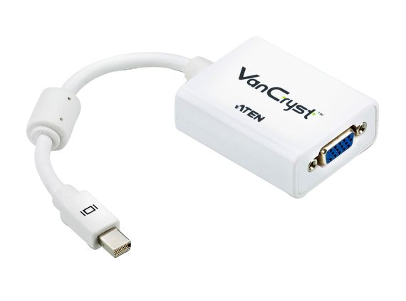 Адаптер Mini DisplayPort (Mini DP) в VGA для підключення MacBook, підтримує роздільну здатність до 1920x1200, без драйверів та програмного забезпечення