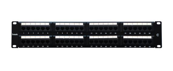 48 Port Cat6 UTP Patch Panel, 8P8C, (Gold 48 port lu dolu panel)