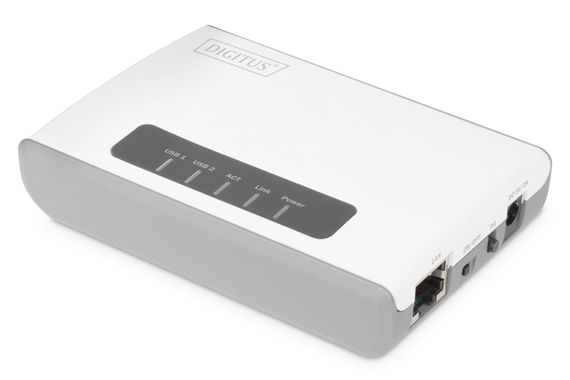 Digitus 2-Port USB 2.0 Kablosuz Çok Fonksiyonlu Ağ Sunucusu, 300 Mbps, Network USB Hub, Print Server&lt;br&gt;Digitus 2-Port USB 2.0 Wireless Multi-Functional Network Server, 300 Mbps, Network USB Hub, Print Server