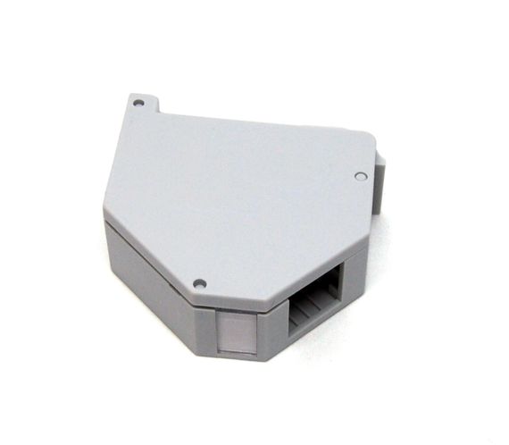 Beek DIN-Ray için Keystone Muhafazası, 1 x Keystone için DIN-Ray Adaptörü, Etiket bölümü, Topraklama yayı, Yan kapak&lt;br&gt;Beek Keystone Housing for DIN-Rail mounting, DIN-Rail adapter for 1 x Keystone,  Labeling field, Earthing spring, Side cover