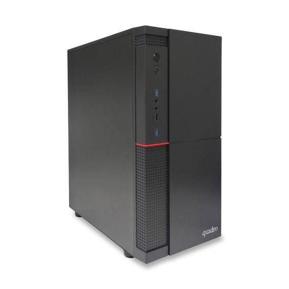 Настольный компьютер Quadro Solıd Rha-14820 i5-10400 8GB 240GB SSD DOS, Intel Core i5, 8GB RAM, 240GB SSD, интегрированная графика, Quadro 300W корпус