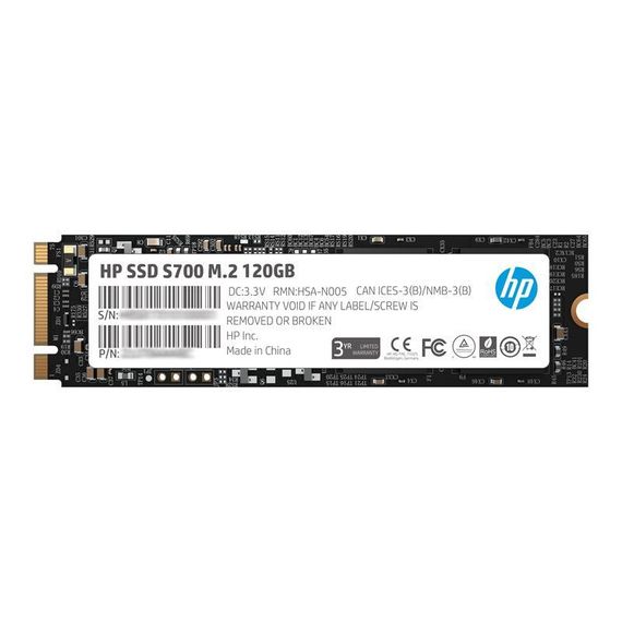 SSD HP 120GB S700 M.2 SATA 555MB/s-470MB/s, высокая скорость, надежное хранение данных - фото 1