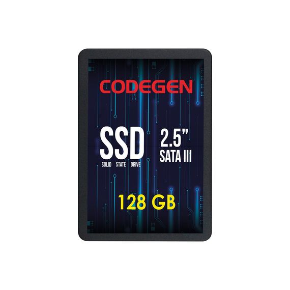 SSD-диск CODEGEN CDG-128GB-SSD25 128ГБ SATA 2.5", скорость чтения/записи 560/500МБ/с, идеальный для хранения данных