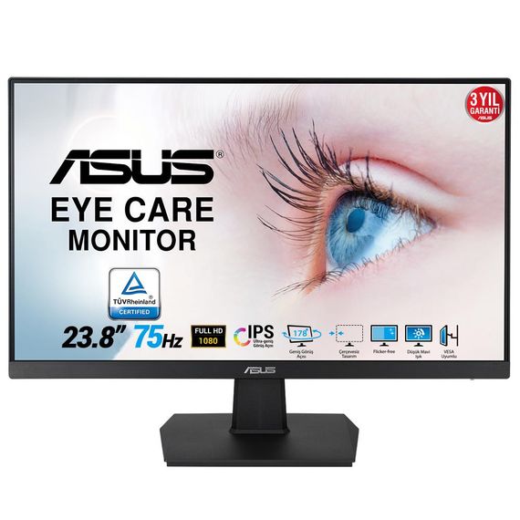 Монитор Asus VA24EHE 24" Full HD IPS с четким изображением и широкими углами обзора