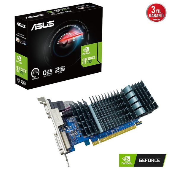 Графічна карта Asus GT710 2GB DDR3 64Bit з HDMI та DVI, PCIe 16X V2.0