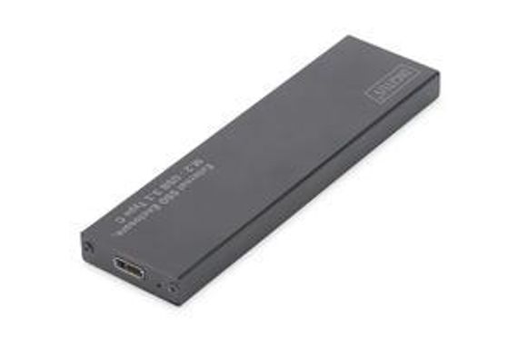 Корпус для внешнего M.2 SATA SSD DA-71115, USB 3.1 Type C, алюминиевый, черный, поддержка модулей 2280/2260/2242/2230, до 10 Гбит/с