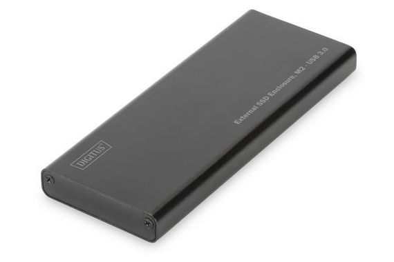 Зовнішній корпус для M.2 SATA SSD Digitus DA-71111, USB 3.0, алюміній, підтримка 512Гб, монтажний комплект, компактний дизайн - фото 1