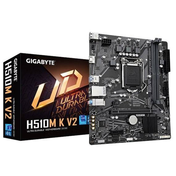 Материнская плата Gigabyte H510M K V2, сокет 1200, HDMI, USB 3.2, идеальна для сборок среднего уровня