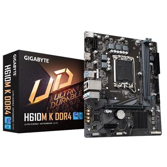 Материнская плата Gigabyte H610M K D4 для сокета 1700P с HDMI и USB 3.2, высокая производительность и надежность - фото 1