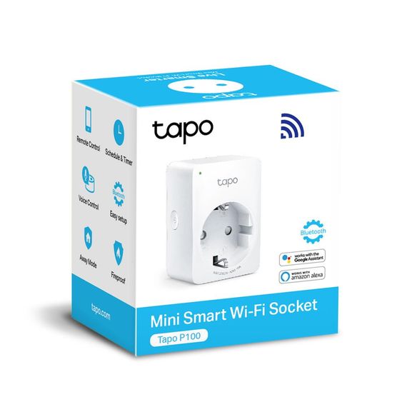 Mini Wi-Fi розетка Tp-Link Tapo P100 з дистанційним керуванням, налаштуванням таймера, голосовим управлінням, компактним дизайном та простотою використання - фото 3