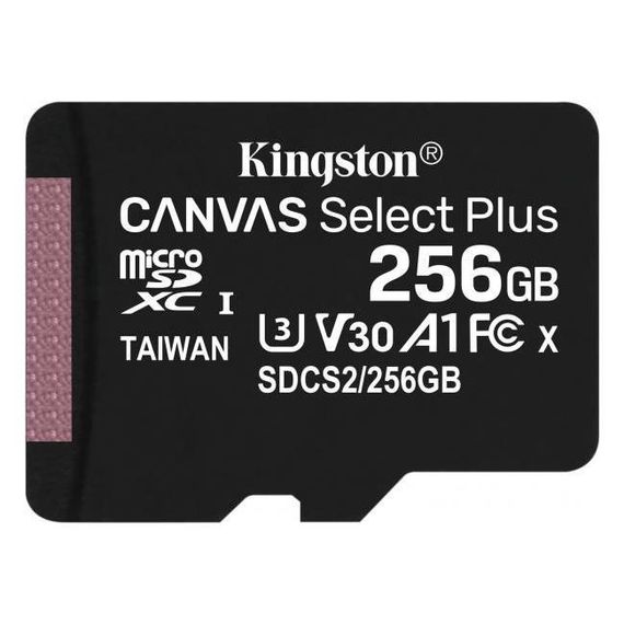 Карта памяти Kingston 256 ГБ Micro SD SDCS2/256GB CL10 для надежного хранения данных