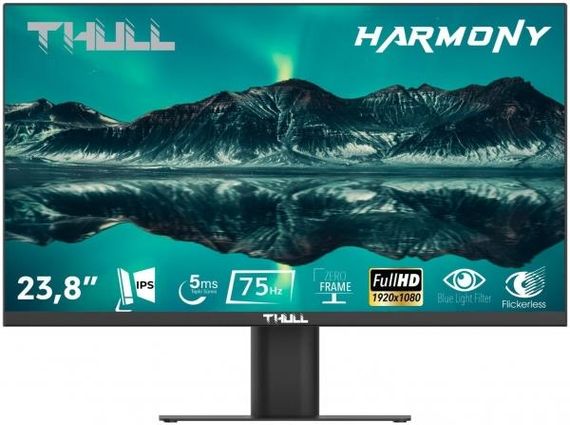 Монитор Thull 23.8" Harmony Th-Hmy238F 1920X1080 5мс 75Гц HDMI/VGA + VESA