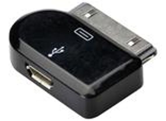 Адаптер Apple iPod Micro USB DB-600501-000-S, 30pin чоловічий - micro USB B жіночий, USB 2.0, UL сертифікований, чорний