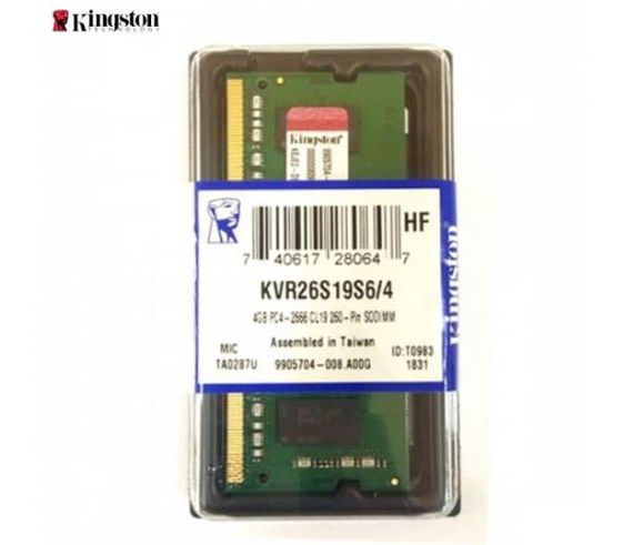 Оперативна пам'ять Kingston 4Гб DDR4 2666MHz CL19 KVR26S19S6/4