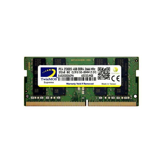 Оперативна пам'ять 4 ГБ DDR4 2666 Twinmos 1.2V CL19 MDD44GB2666N NB