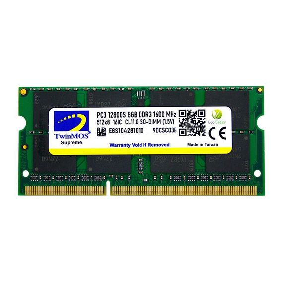 Оперативная память Twinmos 8 ГБ DDR3 1600 МГц SODIMM