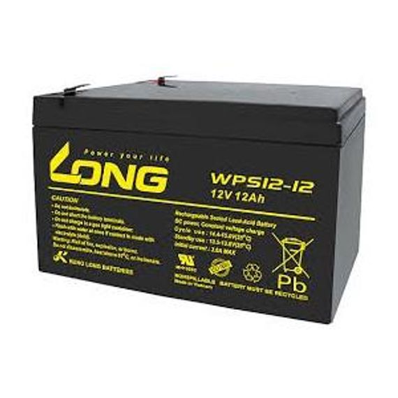 Долговечный аккумулятор LONG WPS12-12, 12 В, 12 Ач, вес 3,68 кг, размеры 151x98x98 мм, тип соединителя F2