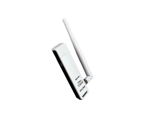 Адаптер TP-Link TL-WN722N 150M бездротовий USB, підтримка WPA/WEP, швидкість до 150Mbps, частота 2.4GHz, забезпечення безпеки, USB підключення