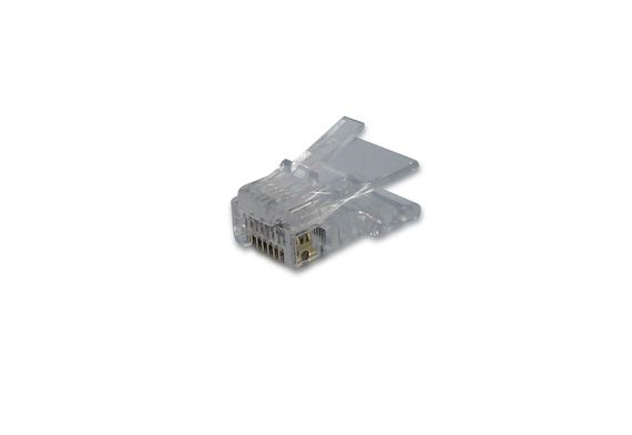 Модульный разъем BC-MP6-FR, категория 6 (CAT.6), RJ45, 8P8C, без экрана, с золотым покрытием 0,8μ, для круглого кабеля