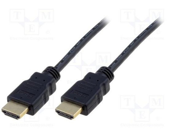 Кабель HDMI с Ethernet AK-330114-050-S, 5 м, 1080p, тип А мужской, AWG32, черный, позолоченные контакты