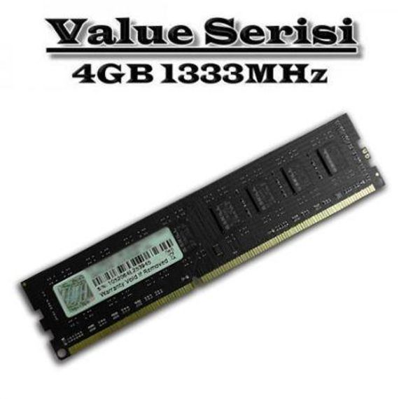 Gskill Value DDR3-1333Mhz CL9 4GB DIMM (512X8) F3-1333C9S-4GNS