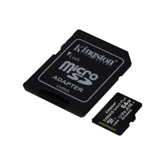 Карта памяти Kingston 64 ГБ microSD Class 10 SDCS2/64GB для надежного хранения данных