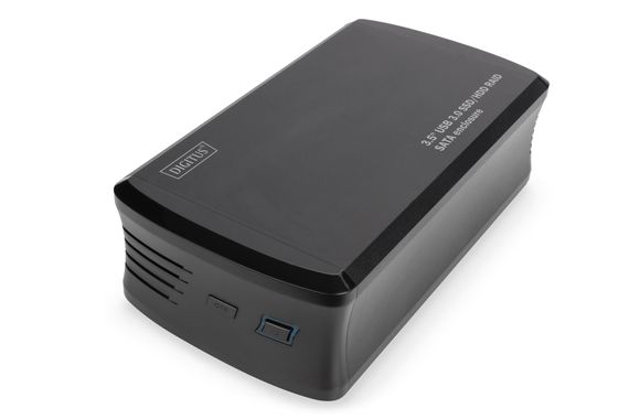 Корпус Digitus Da-71117 3.5" USB 3.0 для SSD/HDD с поддержкой JBOD, RAID0, RAID1, до 2x2TB, алюминиевый, совместимость с Windows и MAC - фото 1