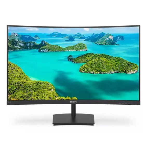 Монитор Philips 241E1SCA 24" с разрешением Full HD, 4 мс, Freesync, черный, идеально подходит для работы и дома