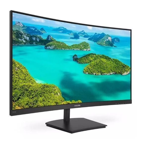 Монітор Philips 241E1SCA 24" Full HD, 4ms, Freesync, чорний, контрастність 3000:1, можливість настінного кріплення