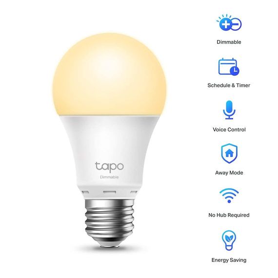 Розумна Wi-Fi LED-лампа Tp-Link Tapo L510E з регульованим освітленням та дистанційним керуванням через смартфон