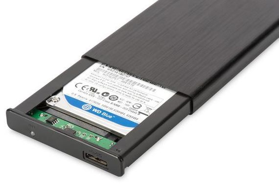 Внешний алюминиевый корпус Digitus Da-71105 для 2,5 дюймовых SSD/HDD SATA III с USB 3.0, поддержка до 2 ТБ и быстрой передачи данных - фото 2