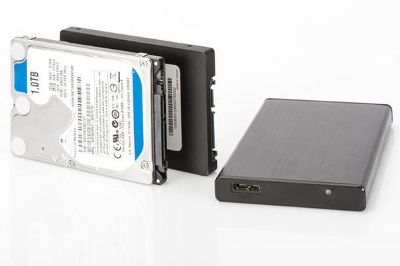 Коробка для зовнішніх SSD/HDD Digitus DA-71105 2.5 дюйма SATA 3 з алюмінію, USB 3.0, до 2TB, макс. висота 9.5/7.0 мм, Plug & Play - фото 3