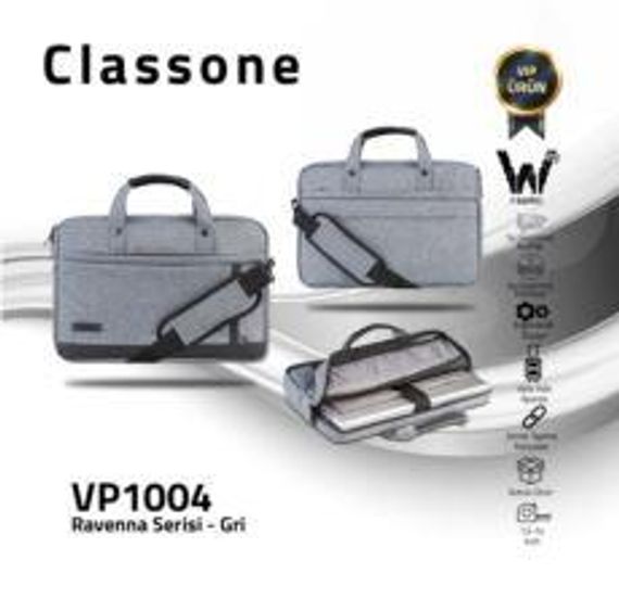 Рюкзак Classone Vp1004 Ravenna 14" - сірий, водонепроникна блискавка, шкіряні деталі, зручність для подорожей, максимальний стиль та функціональність - фото 1