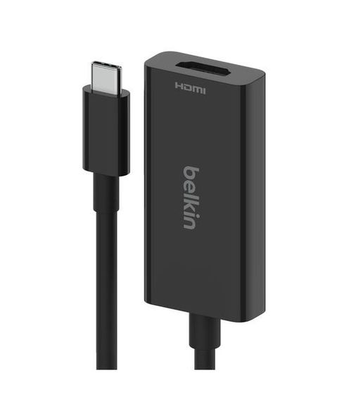 Адаптер Belkin USB-C - HDMI 2.1 (совместимость 8K, 4K, HDR) для планшетов, максимальное разрешение 7680 x 4320 пикселей, чёрный цвет