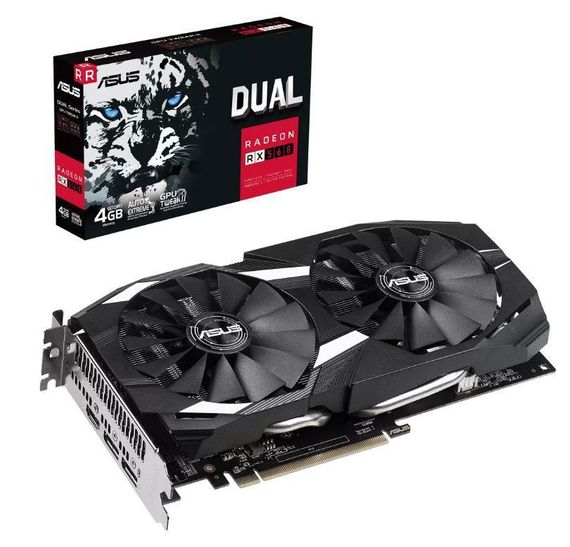 Видеокарта Asus Dual Rx560-4G, 4 ГБ GDDR5, 128 Бит, 1x HDMI, 2x DP